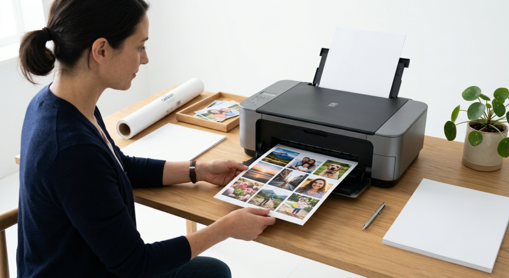 Print multiple photos on one page