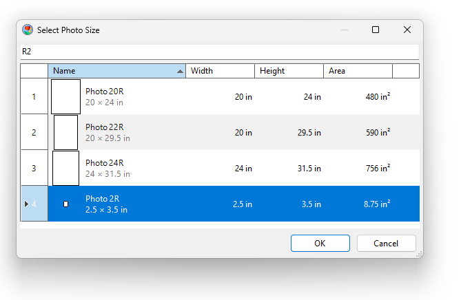 specify wallet size photo