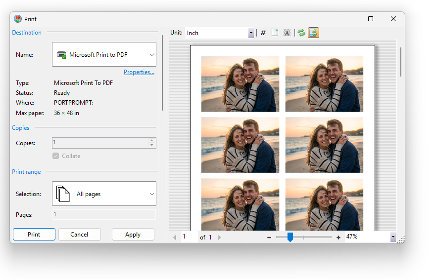 print wallet size photo