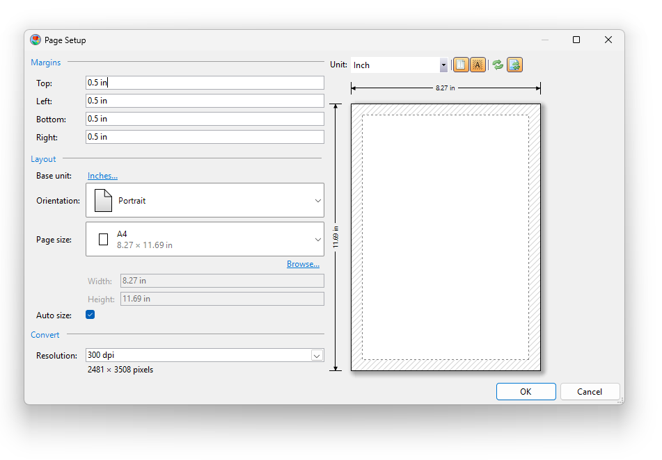 Page Setup dialog